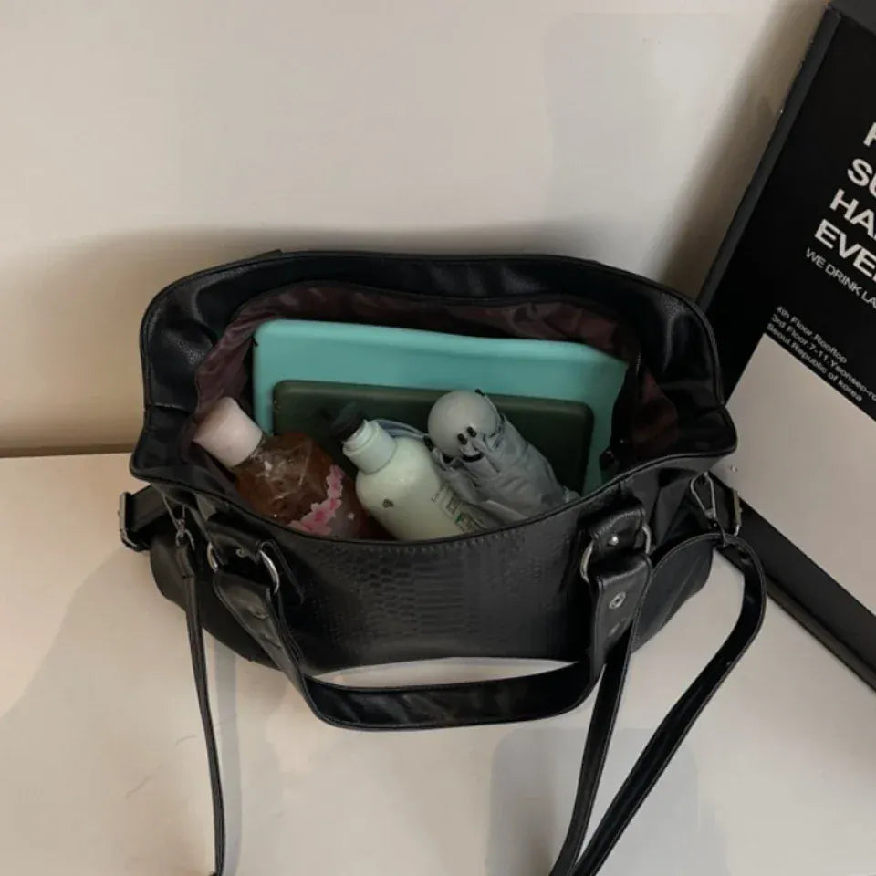 SELENE - Sac à Main de Cours de Luxe en Cuir Écaillé