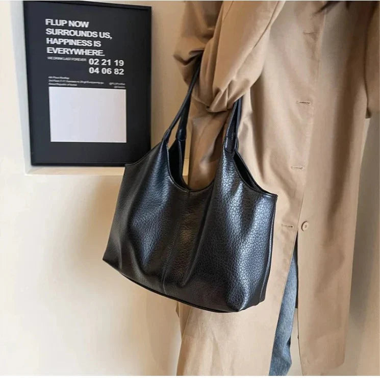 VYA - Grand Sac à Main Vintage en Cuir Solide