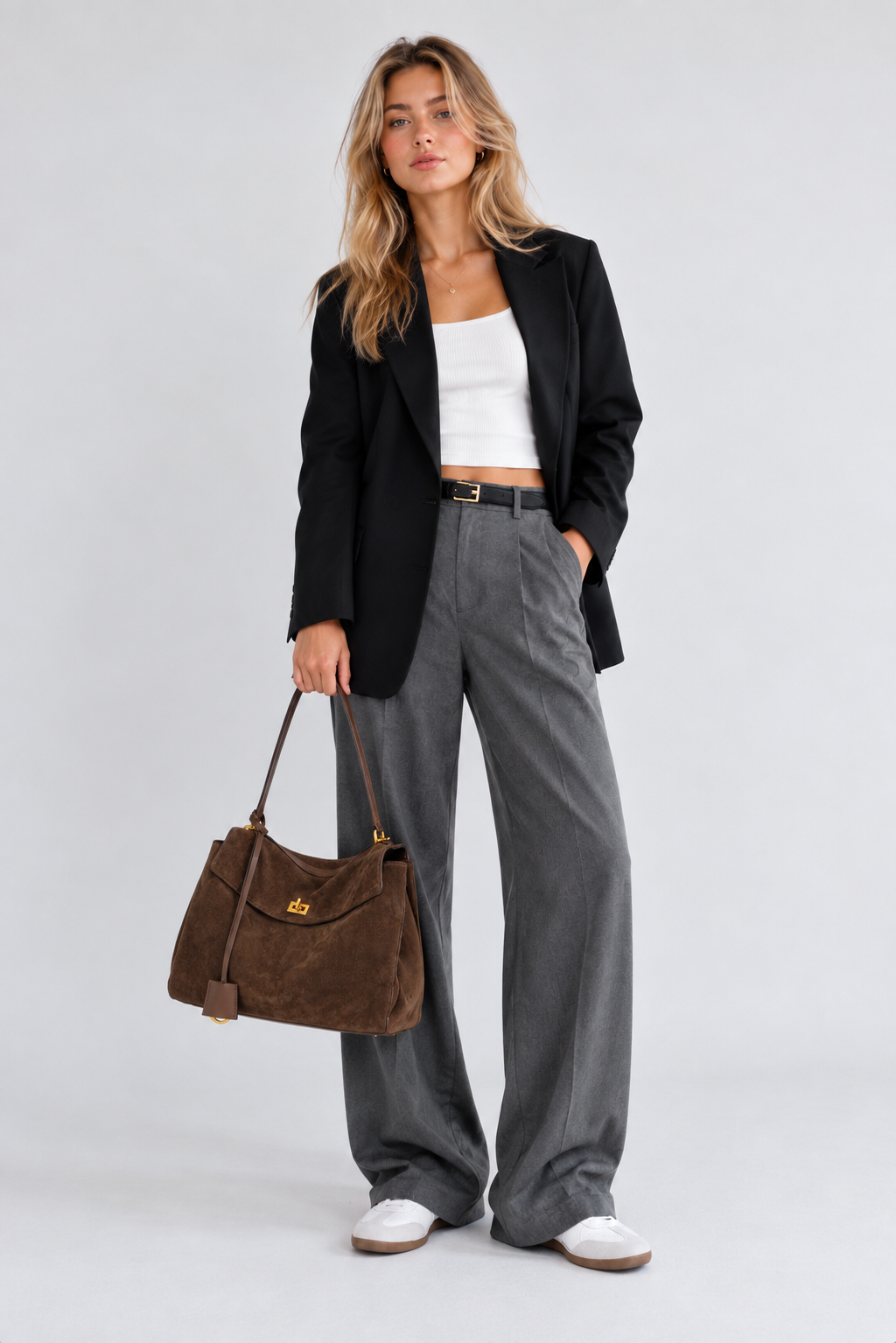 KELIA - Grand Sac à Main Chic en Daim