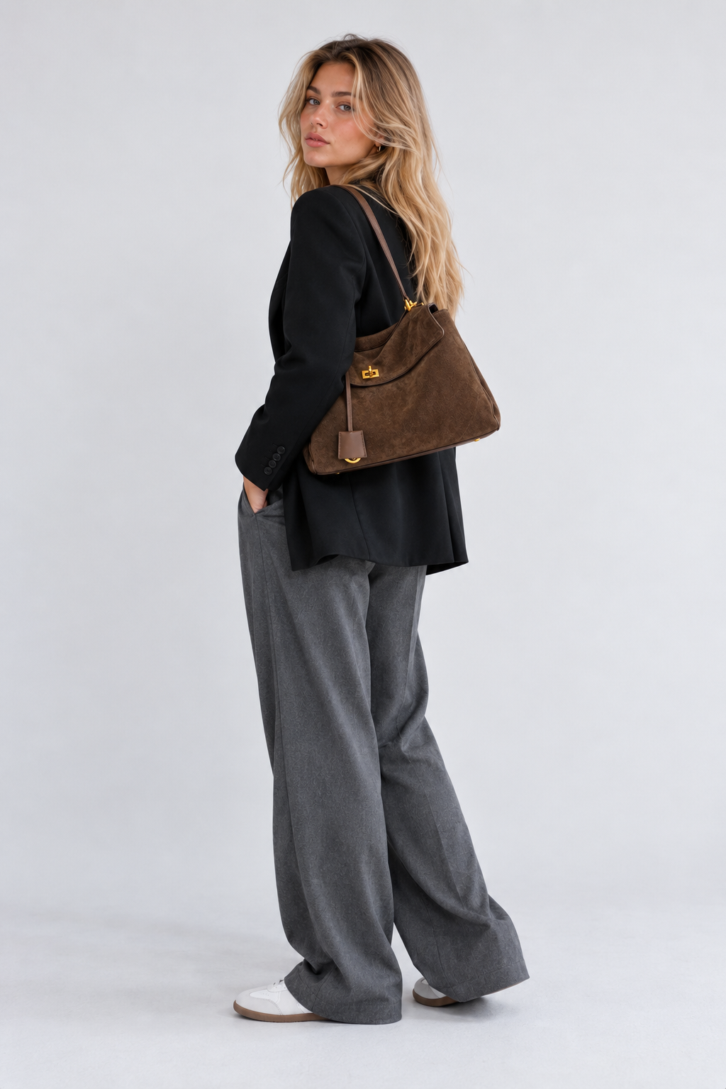 KELIA - Grand Sac à Main Chic en Daim