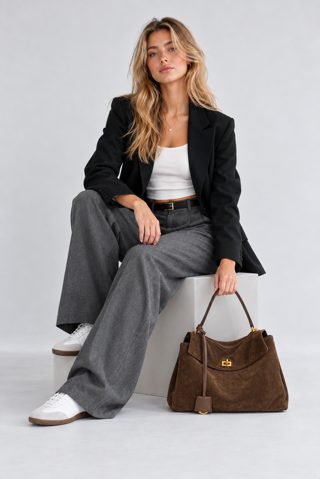 KELIA - Grand Sac à Main Chic en Daim