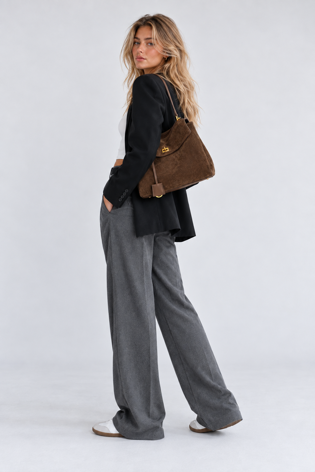 KELIA - Grand Sac à Main Chic en Daim