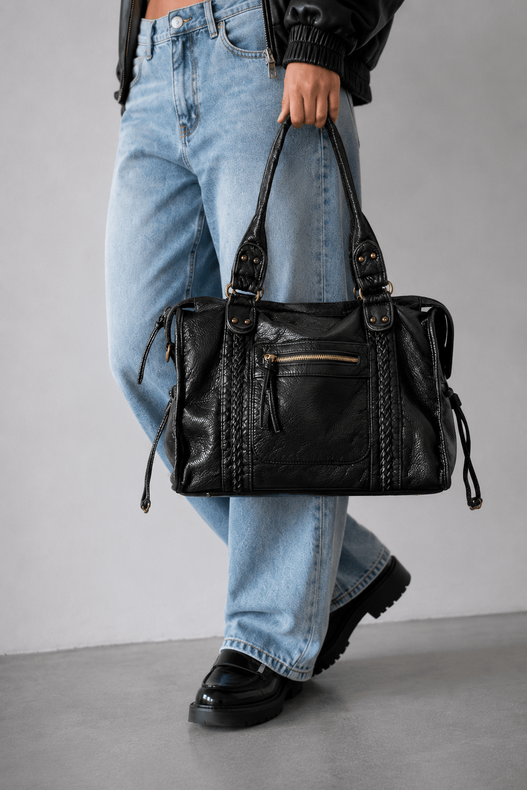 TOKYO - Sac à Main de Cours Bandoulière en Cuir
