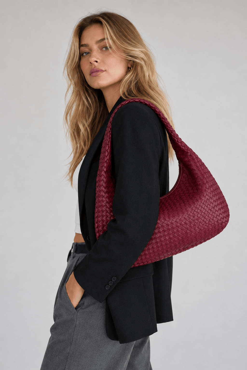 MAYA - Grand Sac Cuir tressé