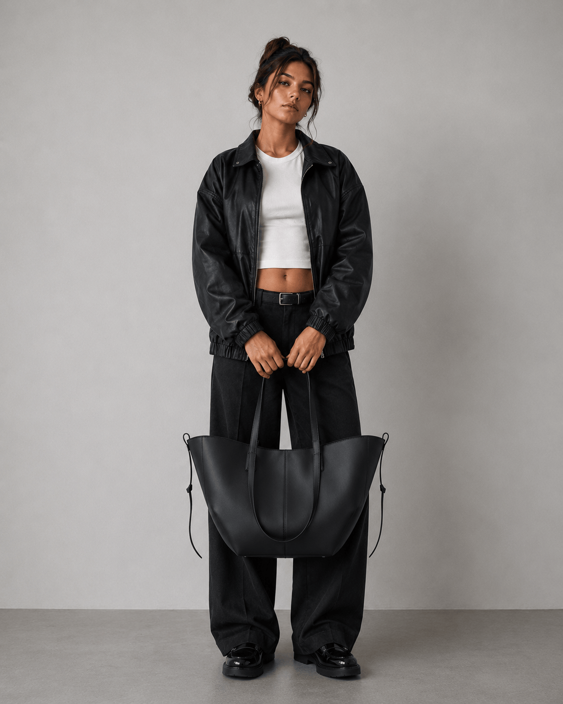 BELLA - Grand Sac à main Cabas Cuir