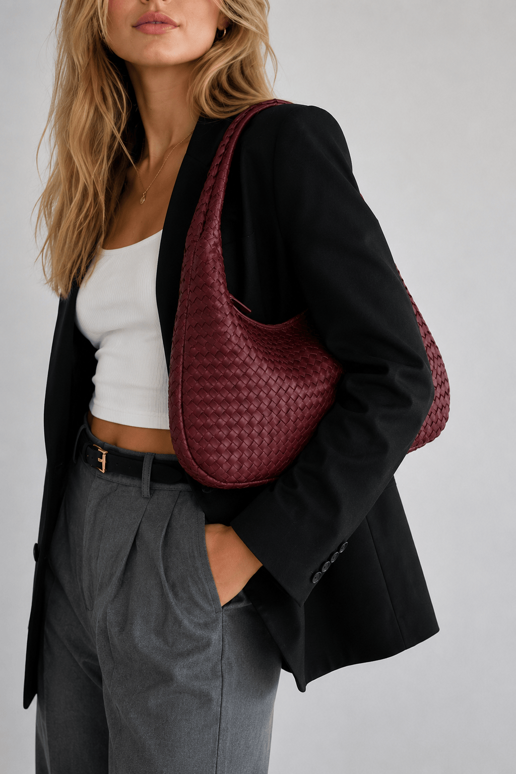 MAYA - Grand Sac Cuir tressé