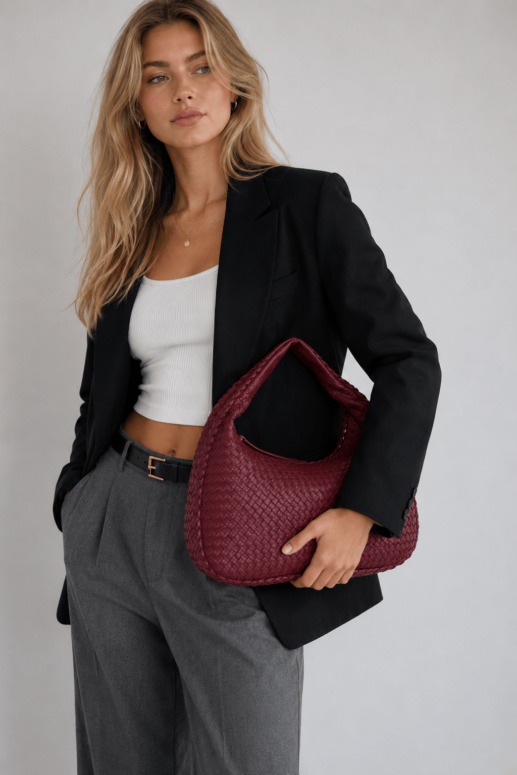 MAYA - Grand Sac Cuir tressé