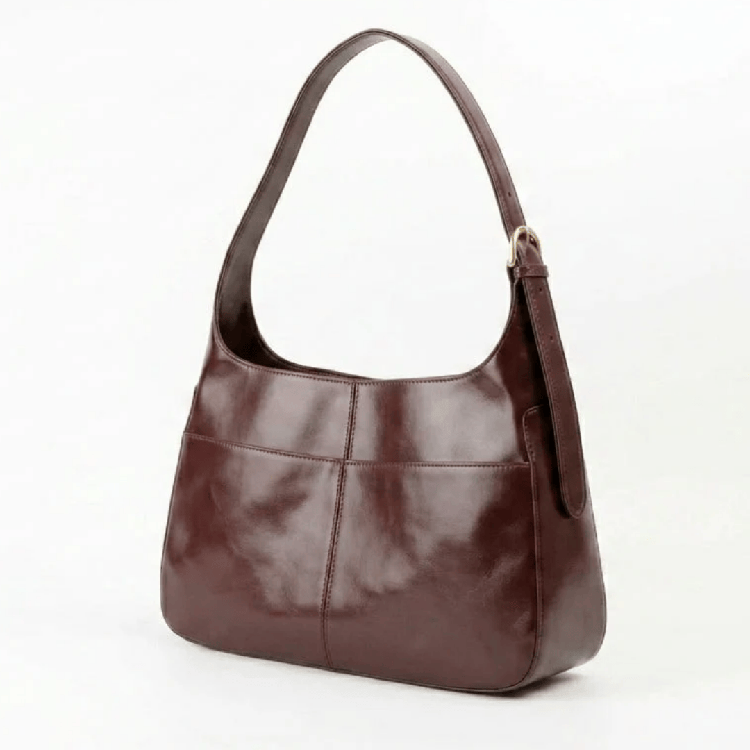 EVINA - Sac à Main de Cours en Cuir Vernis