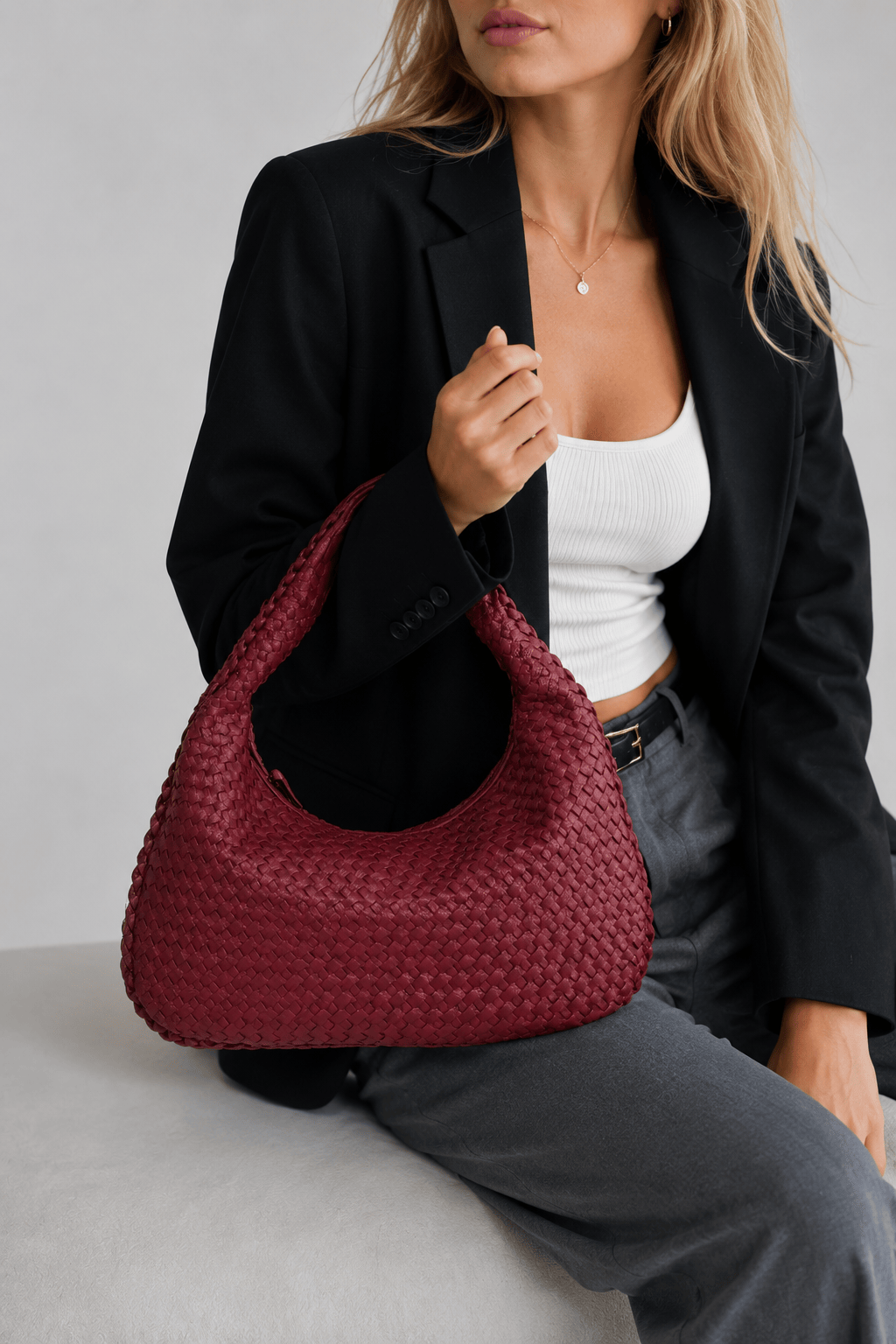 MAYA - Grand Sac Cuir tressé