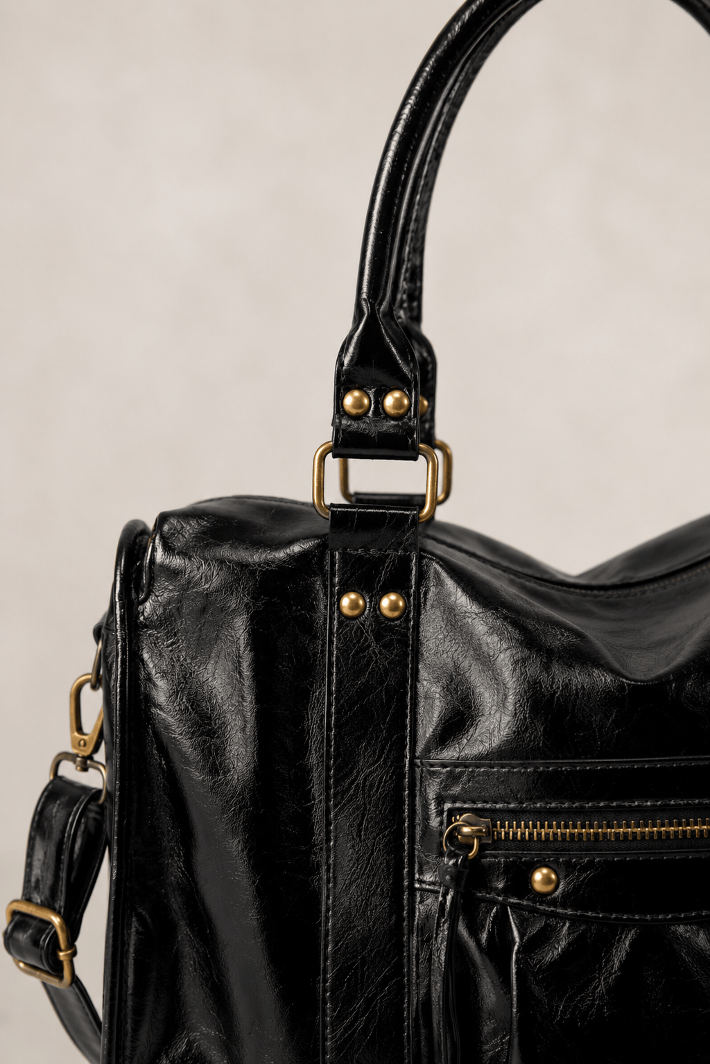 YVANNA - Grand Sac à Main de Cours en Cuir Vintage