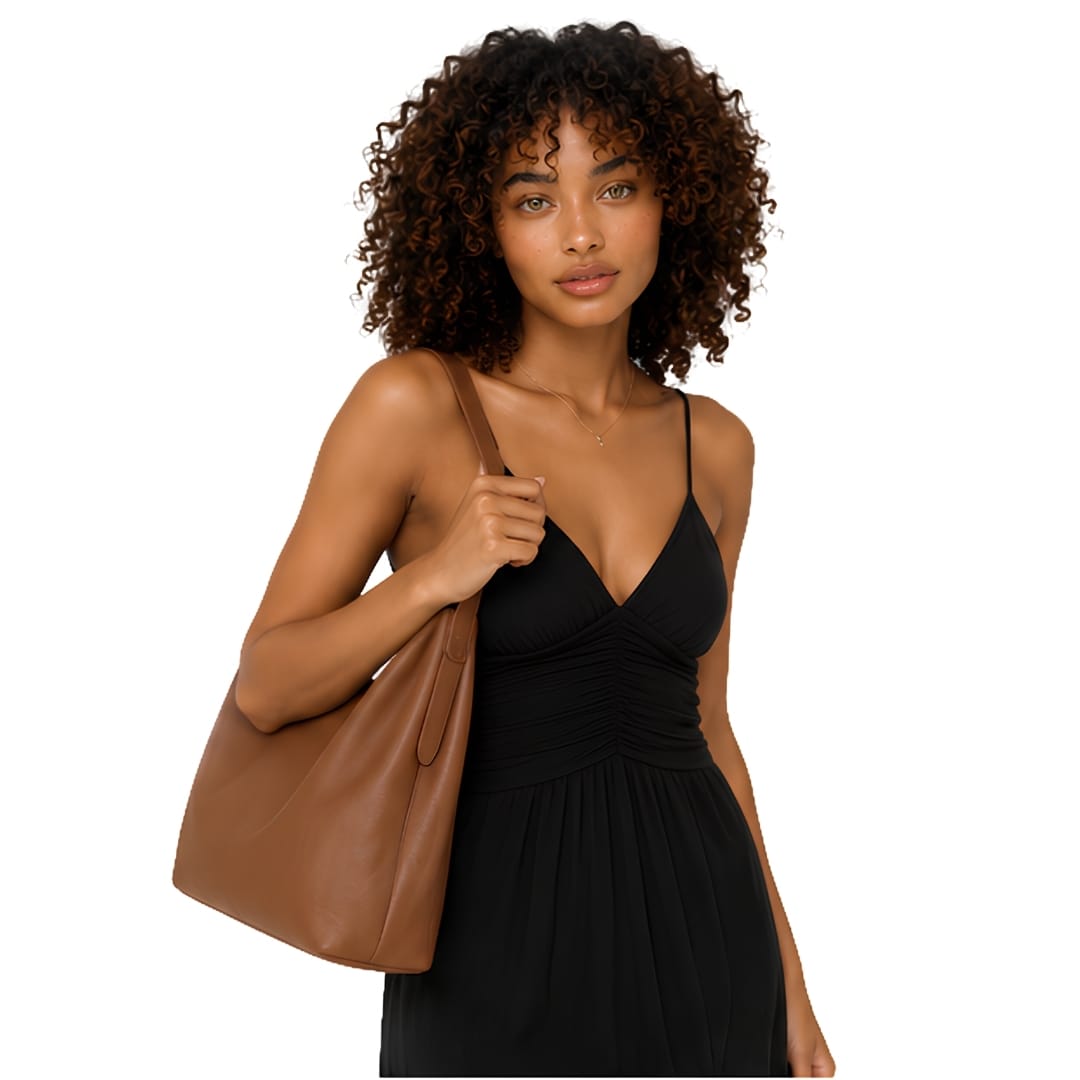FENZA - Sac à Main Epaule Grande Capacité en Cuir avec Pochette