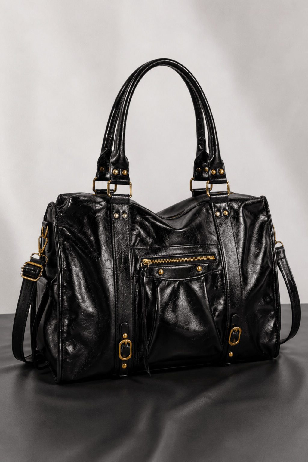 YVANNA - Grand Sac à Main de Cours en Cuir Vintage