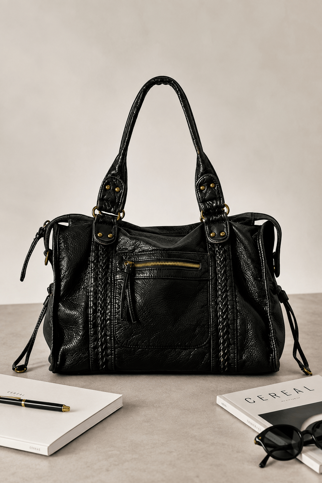 TOKYO - Sac à Main de Cours Bandoulière en Cuir