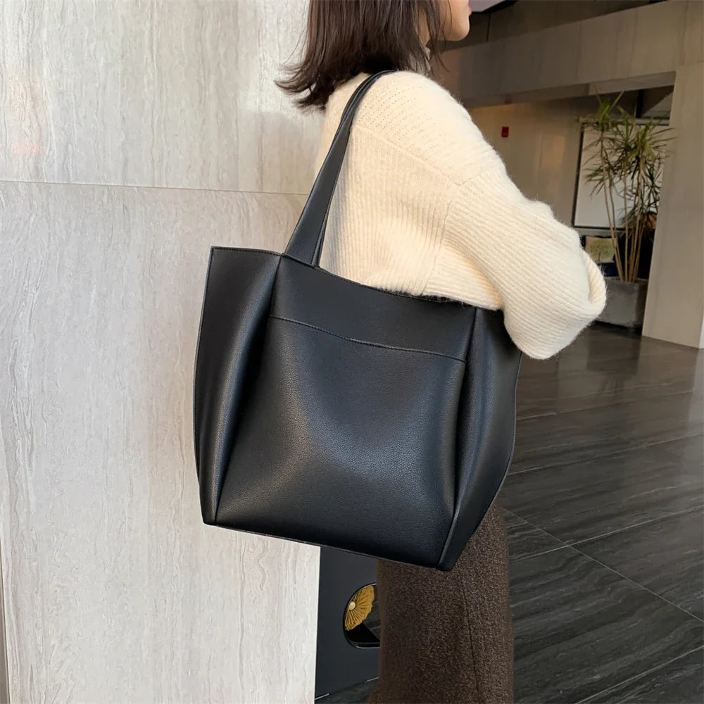 AURELIA - Grand Sac à Main de Cours en Cuir Souple
