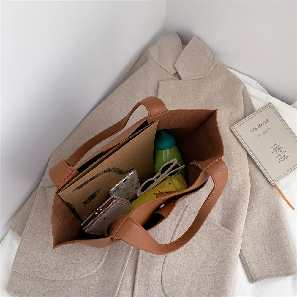 AURELIA - Grand Sac à Main de Cours en Cuir Souple