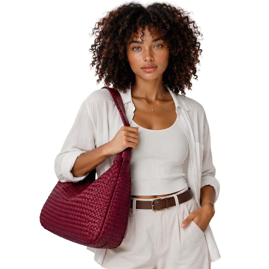 MAYA - Grand Sac Cuir tressé