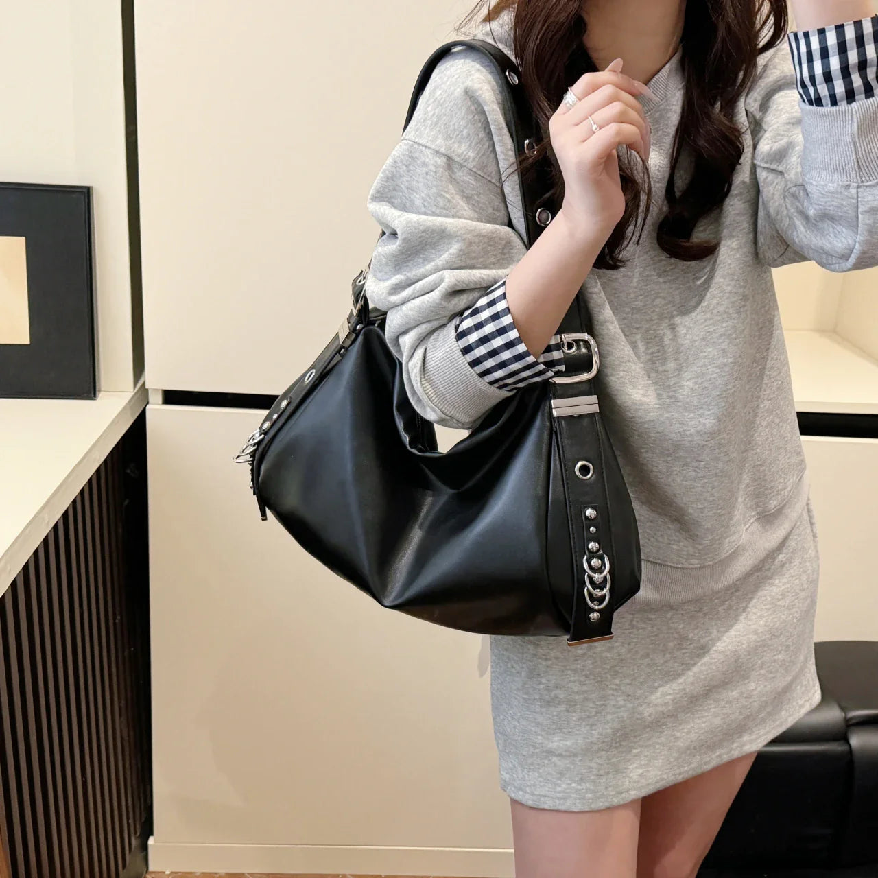 NINA - Sac à Main de Cours Élégant en Cuir