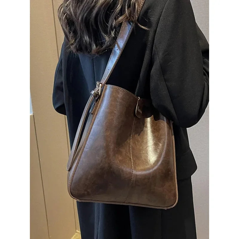 JOCYA - Sac à Main Cabas en Cuir Rigide