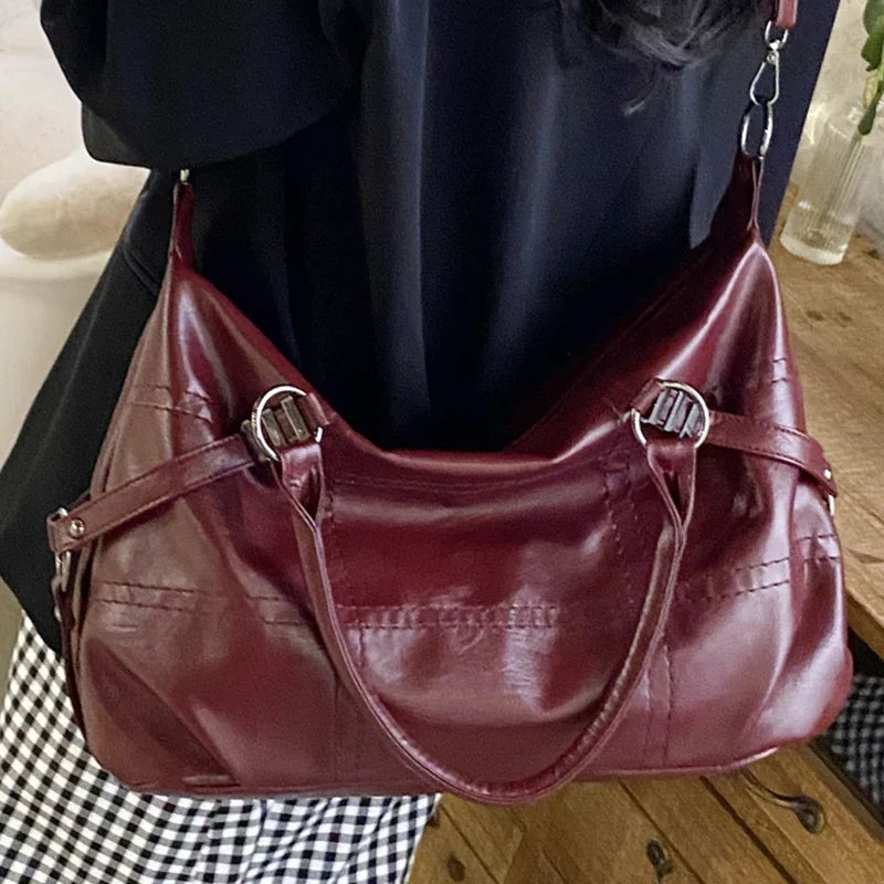 LUNA - Sac à Main de Cours Vintage en Cuir