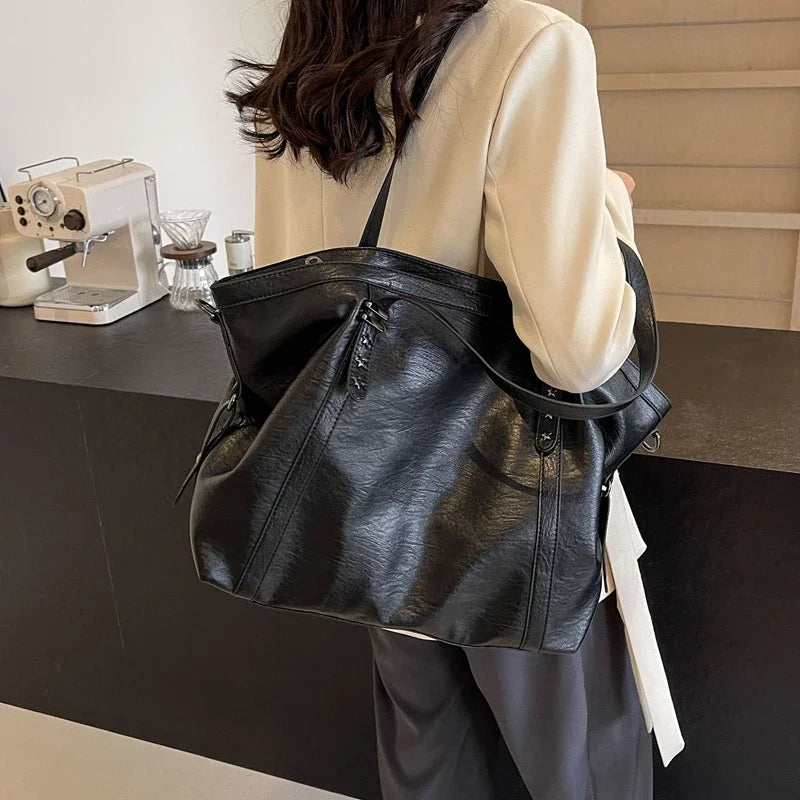 GAIA - Grand Sac à Main de Cours en Cuir