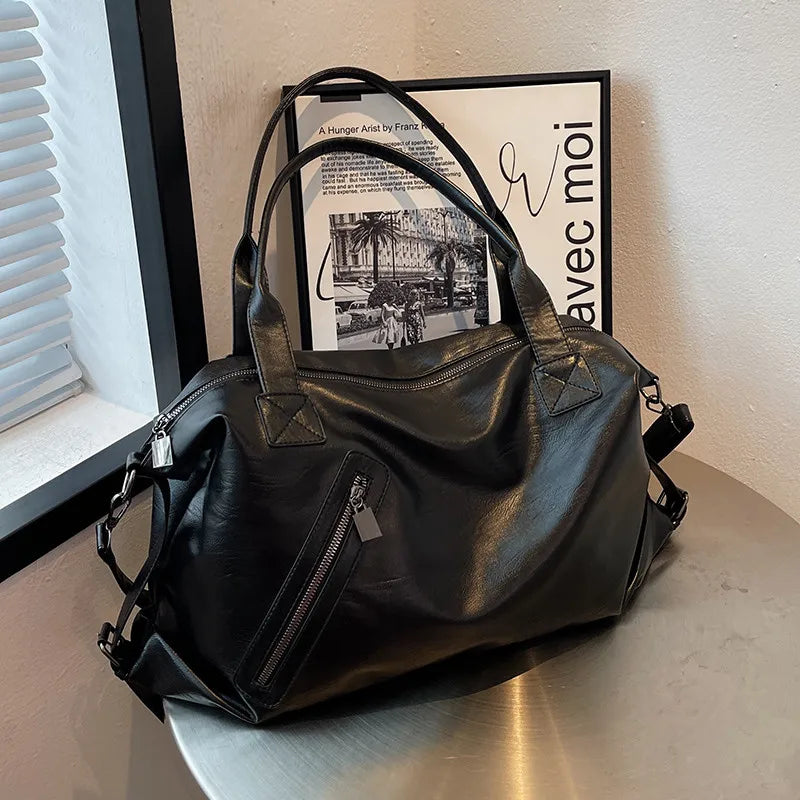 NATALIA - Sac à Main de Cours en Cuir Souple Lycée
