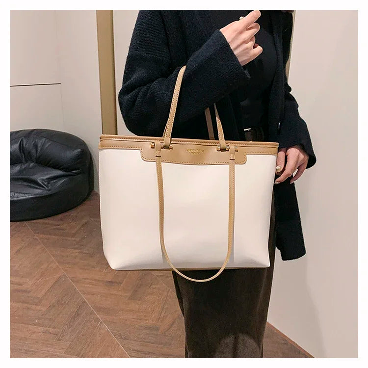 ZOE - Grand Sac à Main de Cours en Cuir Végan