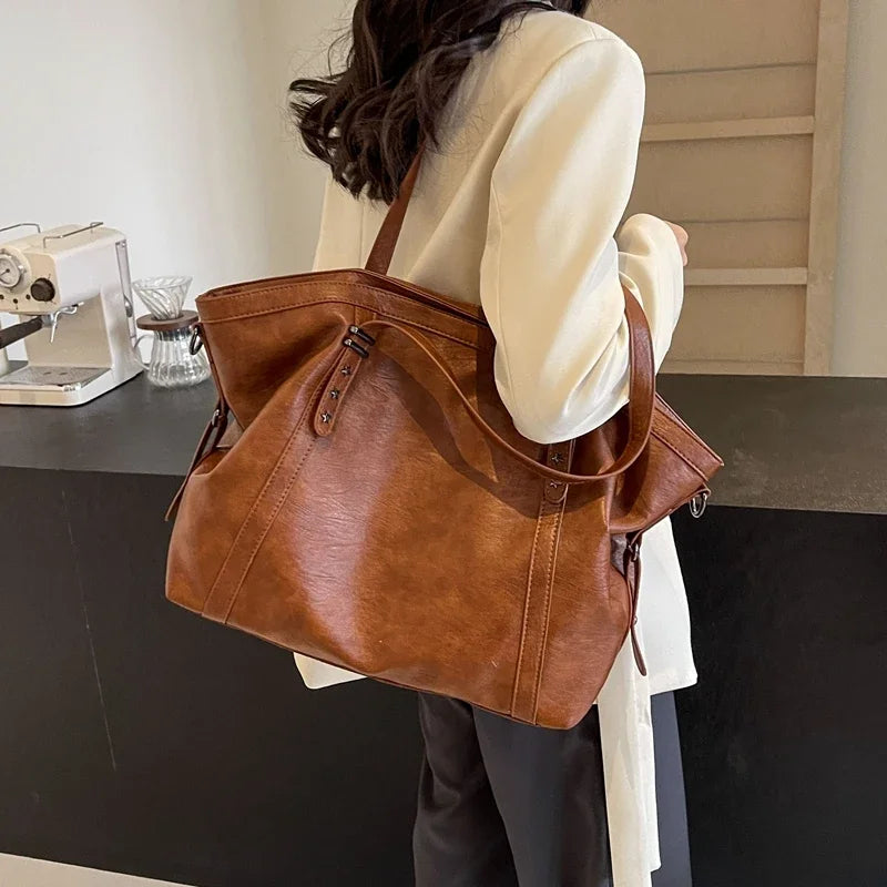 GAIA - Grand Sac à Main de Cours en Cuir