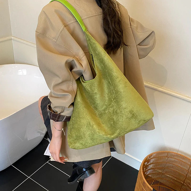 CECILIA - Sac à Main Cabas Fourre-Tout en Daim