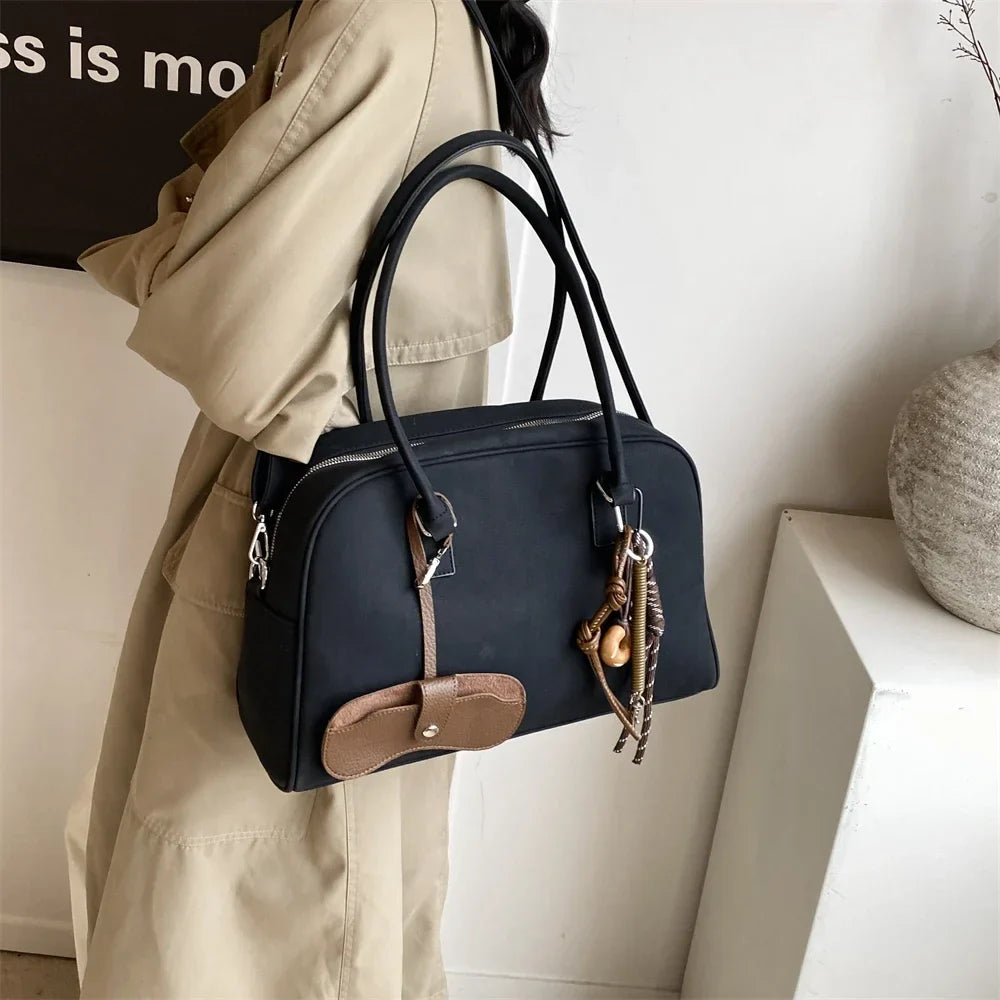MARINA - Sac à Main de Cours en Bandoulière en Daim