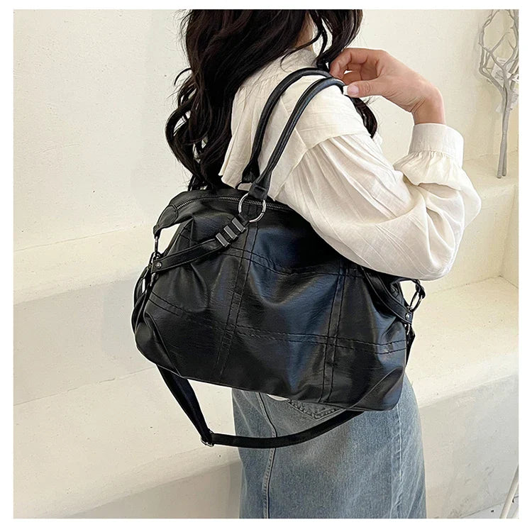 LUNA - Sac à Main de Cours Vintage en Cuir