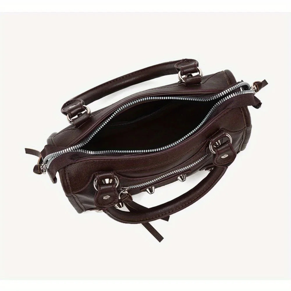 MELISSA - Petit Sac à Main Rétro en Cuir
