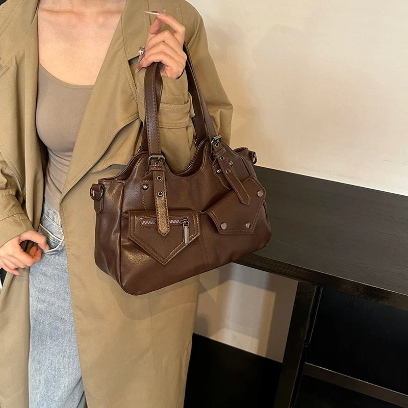 ARIANA - Sac à Main de Cours en Cuir Multipoches