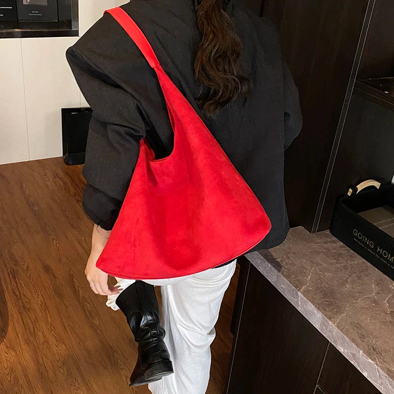 CECILIA - Sac à Main Cabas Fourre-Tout en Daim