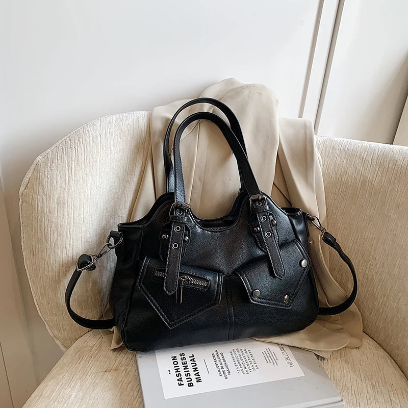 ARIANA - Sac à Main de Cours en Cuir Multipoches