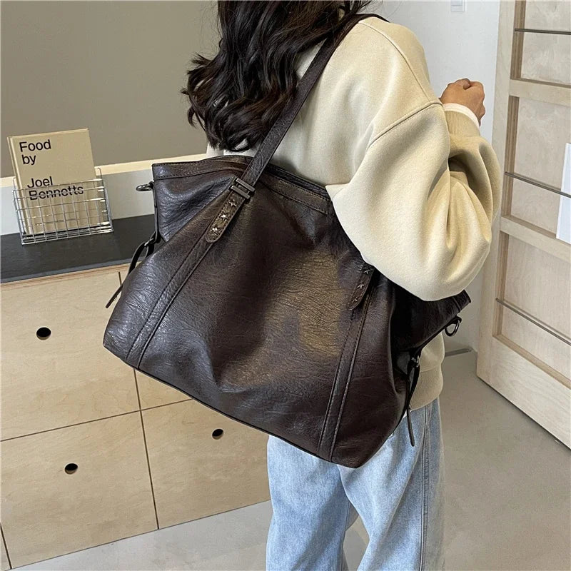 GAIA - Grand Sac à Main de Cours en Cuir