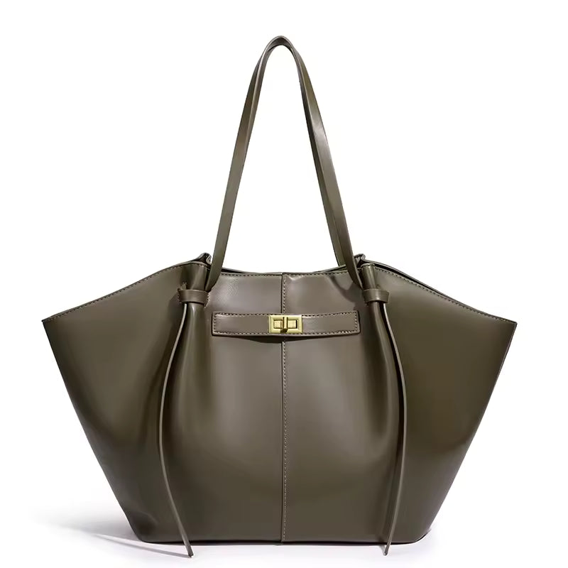 KATALEÏA - Sac à Main de Cours en Cuir Élégant Grande Capacité Bordeaux