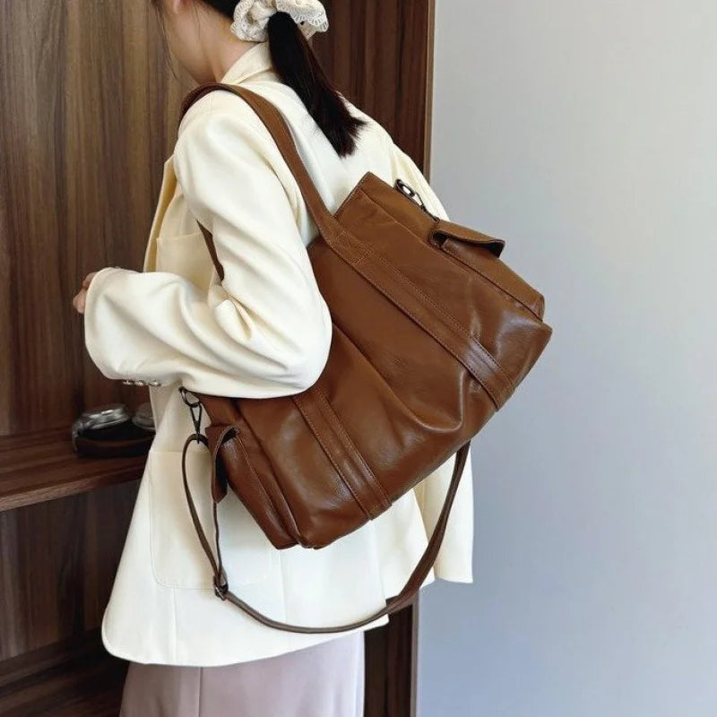 TIPHANY - Sac à Main de Cours Ample en Cuir Souple