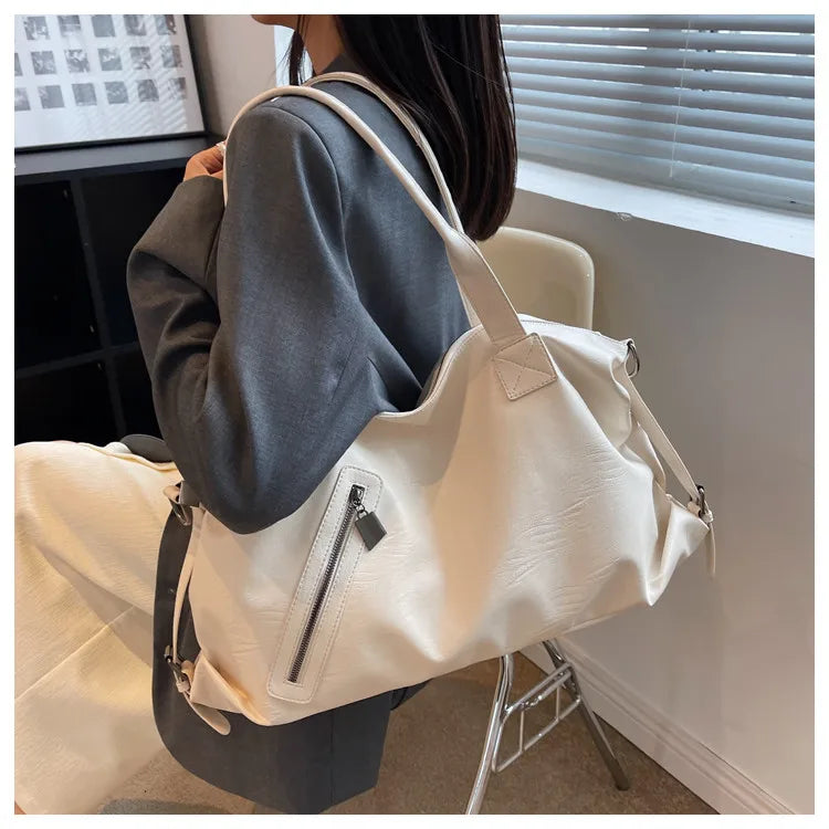 NATALIA - Sac à Main de Cours en Cuir Souple Lycée