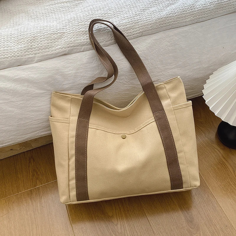 ALFABA - Sac à Main de Cours Fourre-Tout en Toile