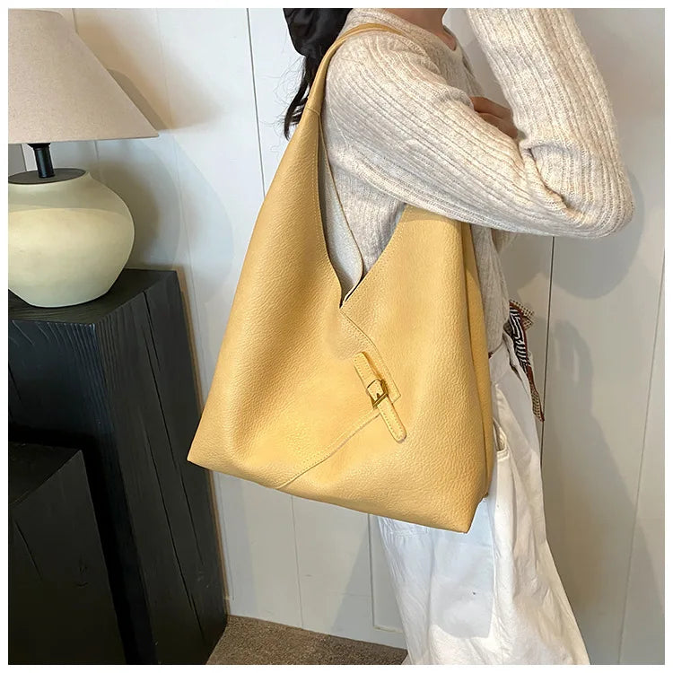 ALICIA - Grand Sac à Main de Cours en Cuir Souple