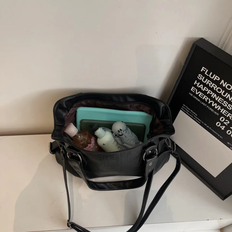 SELENE - Sac à Main de Cours de Luxe en Cuir Écaillé
