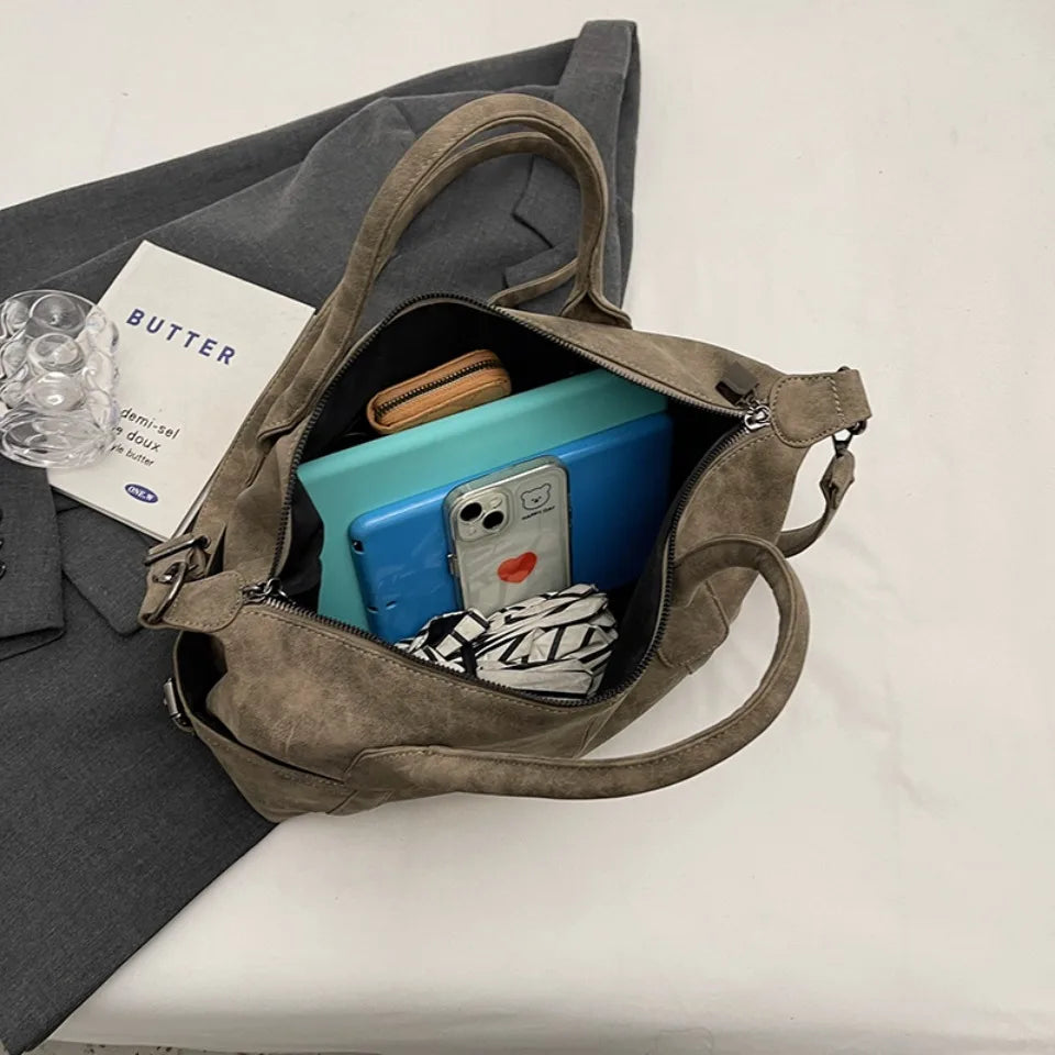 JULIA - Sac à Main de Cours Fourre-Tout en Cuir