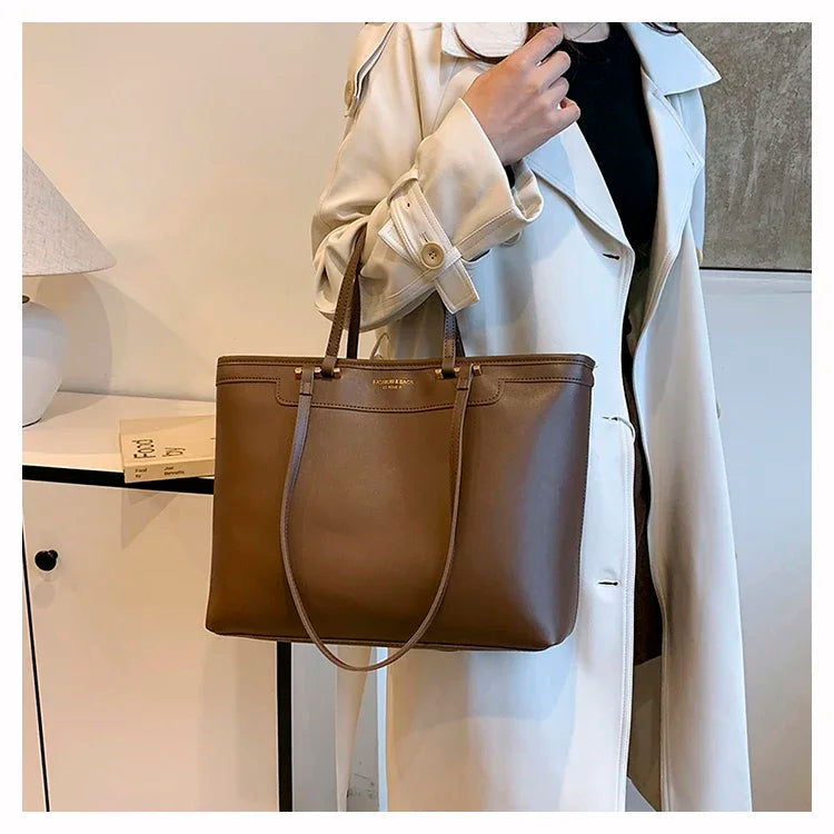 ZOE - Grand Sac à Main de Cours en Cuir Végan