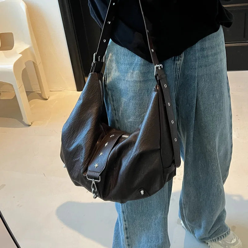 ANGE - Sac à Main Besace de Cours en Cuir