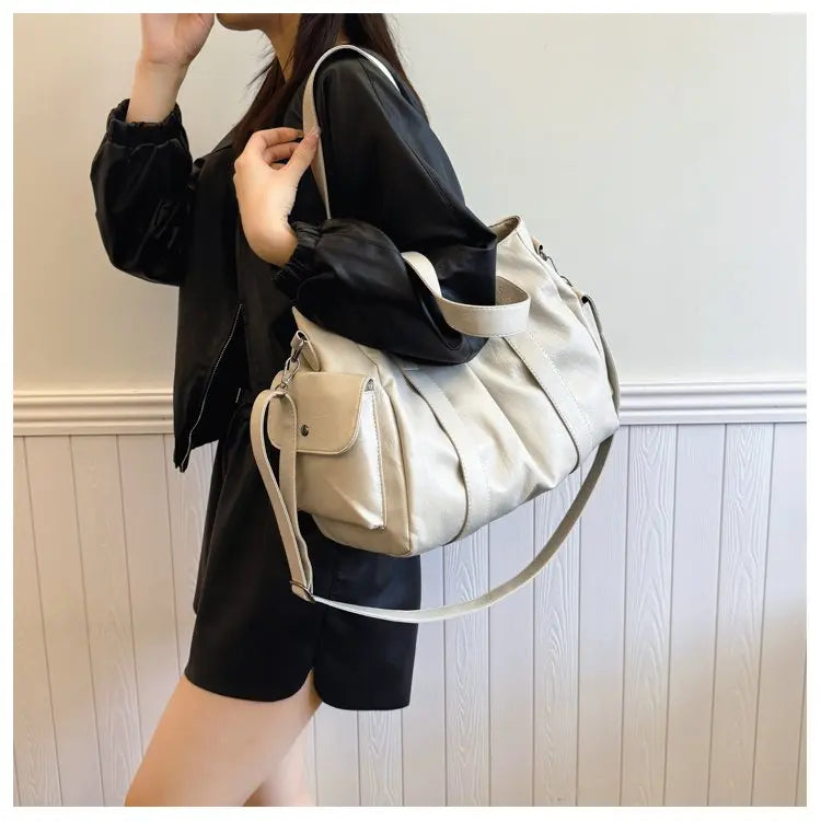 TIPHANY - Sac à Main de Cours Ample en Cuir Souple