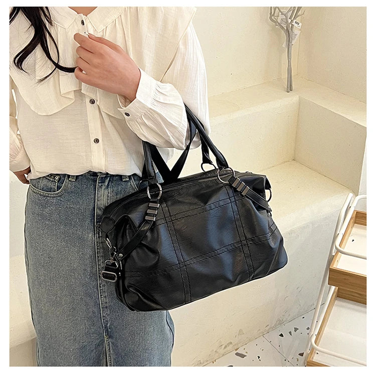 LUNA - Sac à Main de Cours Vintage en Cuir