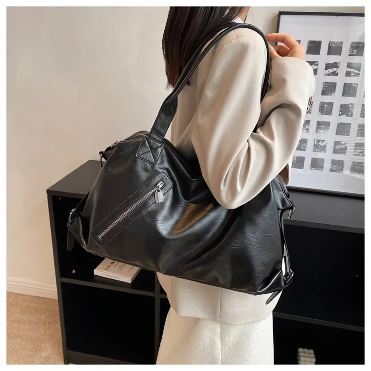 NATALIA - Sac à Main de Cours en Cuir Souple Lycée