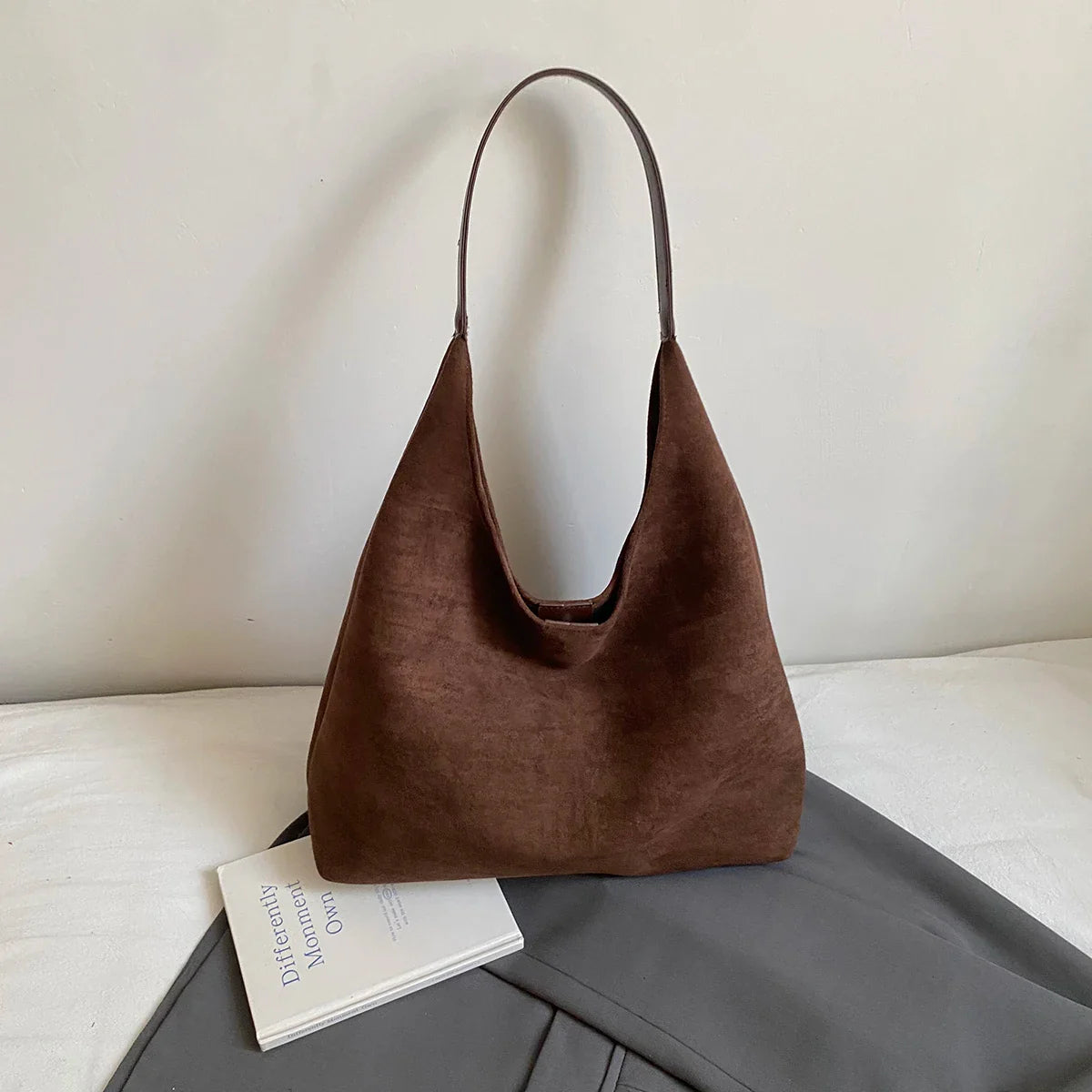 CECILIA - Sac à Main Cabas Fourre-Tout en Daim