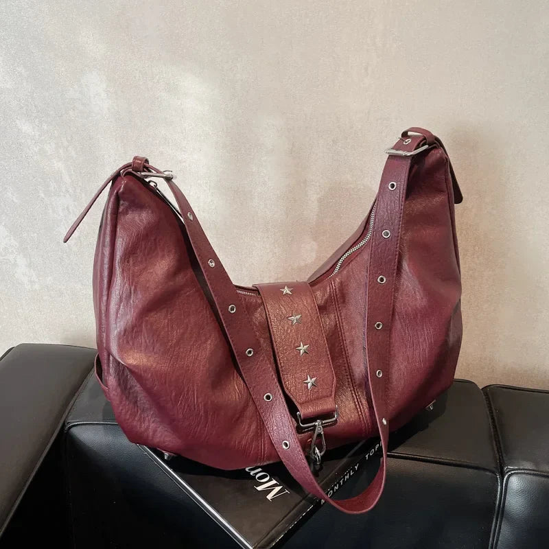 ANGE - Sac à Main Besace de Cours en Cuir