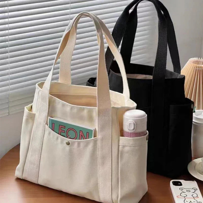 ALFABA - Sac à Main de Cours Fourre-Tout en Toile